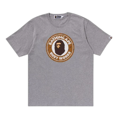 BAPE Cloud Head Monogram Busy Works Tee 'Grey'