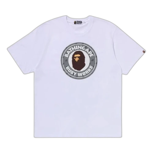 BAPE Cloud Head Monogram Busy Works Tee 'White'
