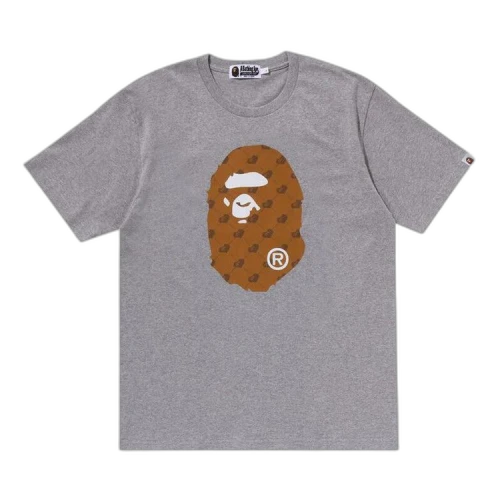 BAPE Cloud Head Monogram Big Ape Head Tee 'Grey'