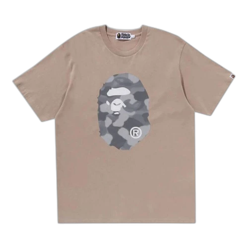 BAPE Radiation Camo Big Ape Head Tee 'Beige'