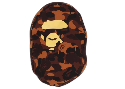 BAPE Valentine Chocolate Camo Ape Head Cushion Brown