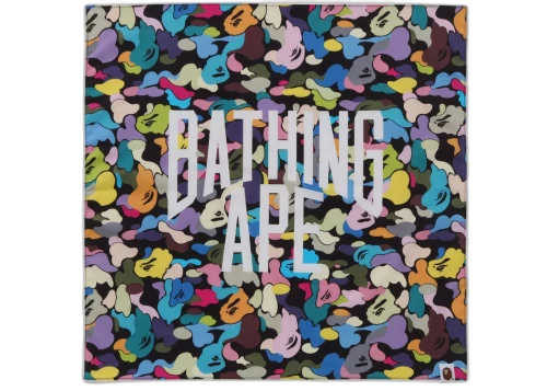 BAPE Multi Camo NYC Logo Bandana Black