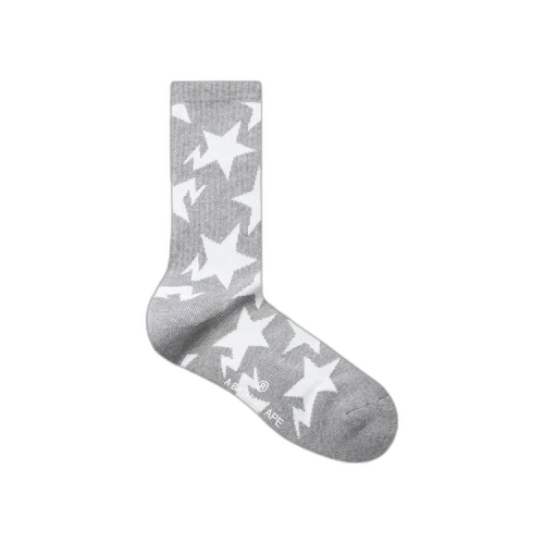 BAPE Sta Pattern Socks 'Grey'