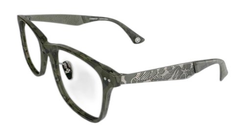 BAPE Optical Flame BA13014 Glasses Olive Drab
