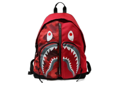BAPE Color Camo Shark Day Backpack Red
