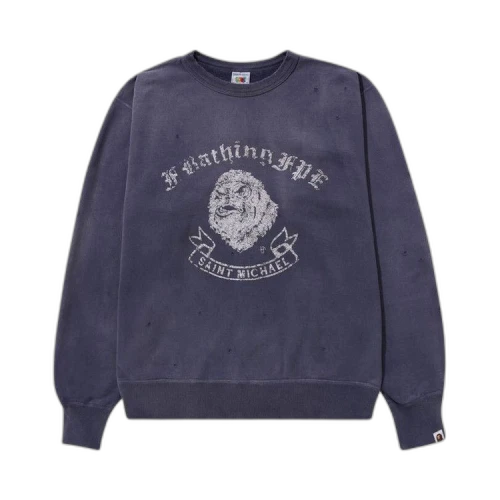 BAPE x Saint MXXXXXX Gorilla Crewneck 'Blue'