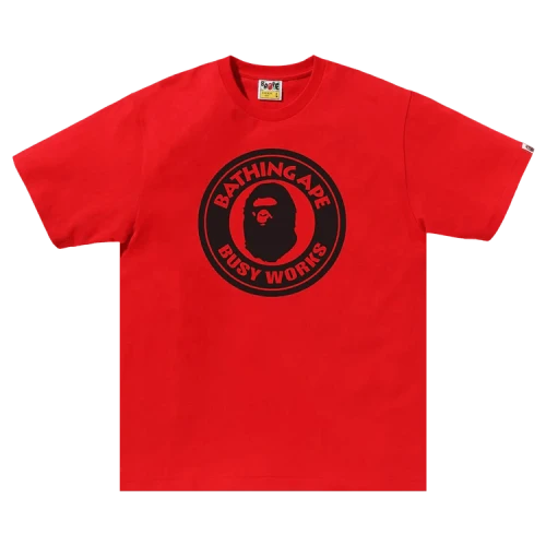 BAPE Bicolor Busy Works Tee 'Red'