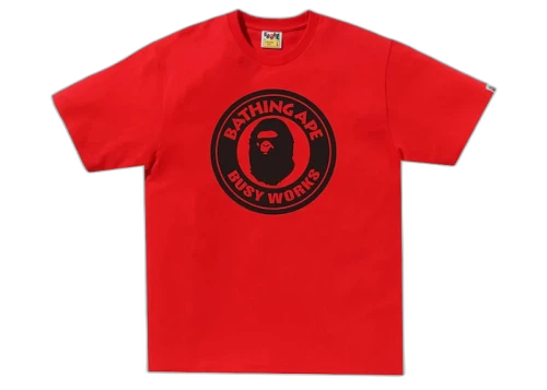 BAPE Bicolor Busy Works Tee Red