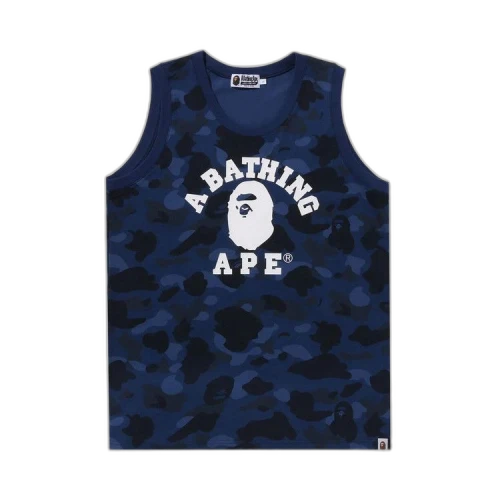 BAPE Color Camo College Tank Top 'Navy'