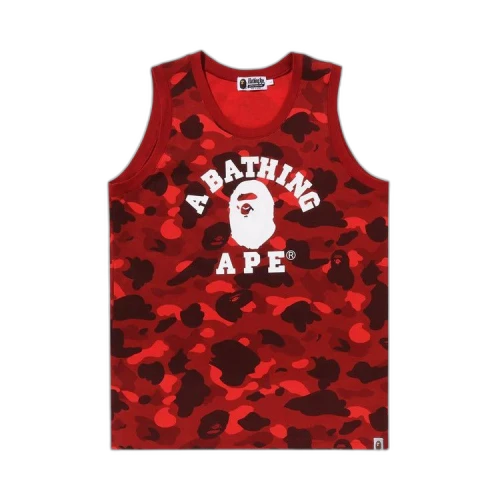 BAPE Color Camo College Tank Top 'Red'