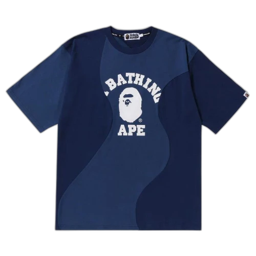 BAPE Cutting College Relaxed Fit Tee 'Navy'