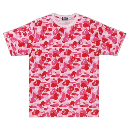 BAPE ABC Camo Ape Head One Point Tee 'Pink'
