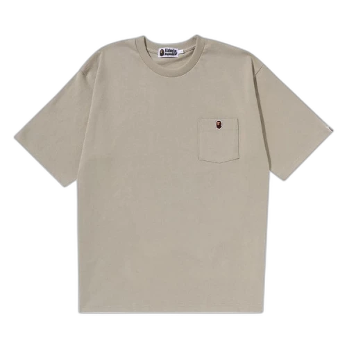 BAPE Ape Head One Point Relaxed Fit Pocket Tee 'Beige'