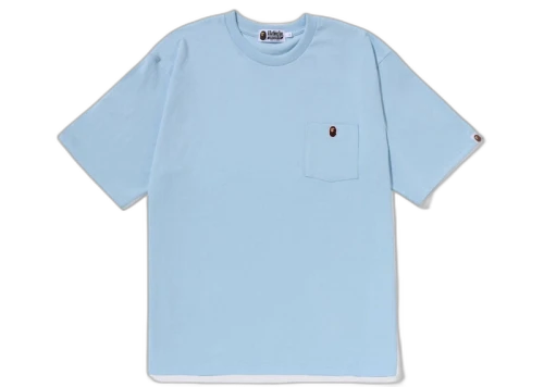 BAPE Ape Head One Point Relaxed Fit Pocket Tee (SS23) Sax