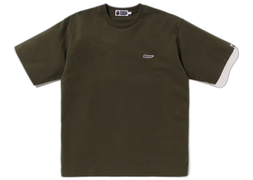 BAPE Logo One Point Relaxed Fit Tee Olive Drab