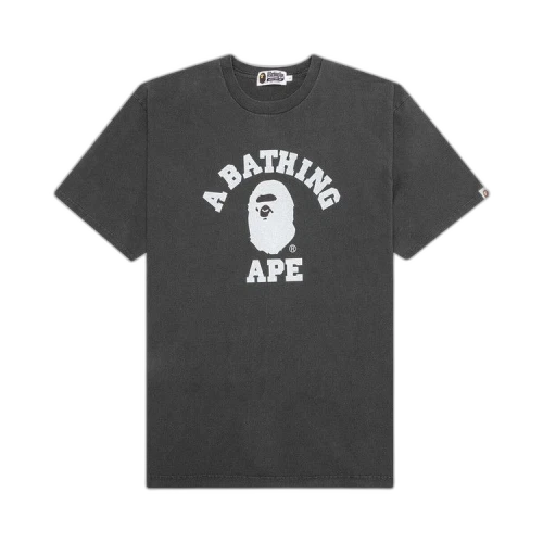 BAPE Pigment Dyed College Relaxed Fit Tee 'Black'
