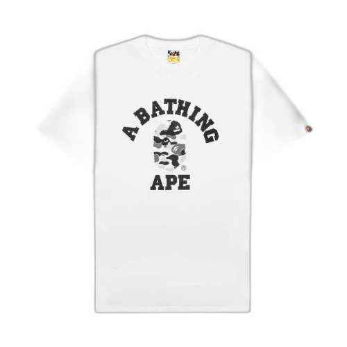 BAPE ABC Camo College Tee 'White/Grey'