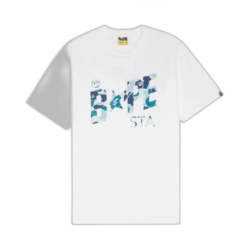 BAPE ABC Camo Sta Logo Tee 'White/Blue'