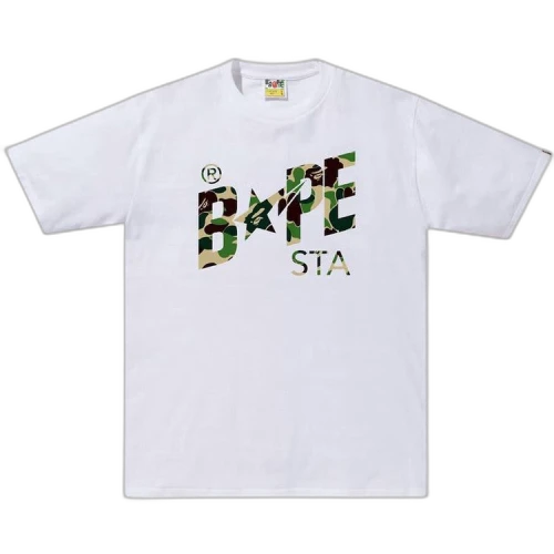 BAPE ABC Camo College T-Shirt 'White/Green'