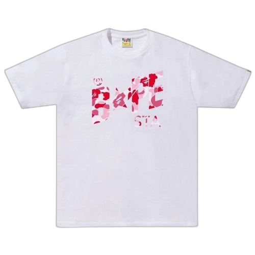 BAPE ABC Camo Sta Logo Tee 'White/Pink'