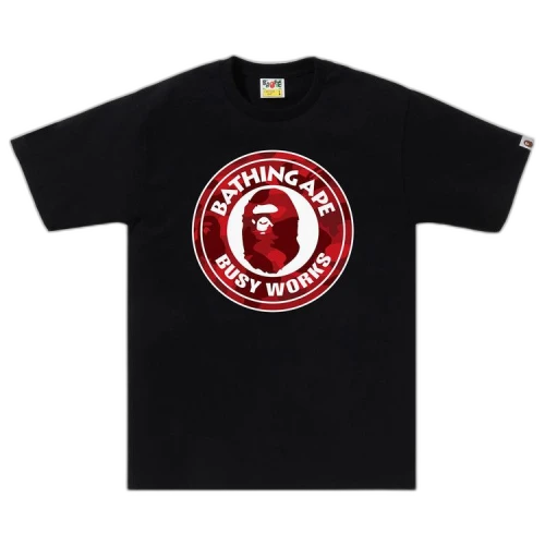 BAPE Color Camo Busy Works Tee 'Black/Red'