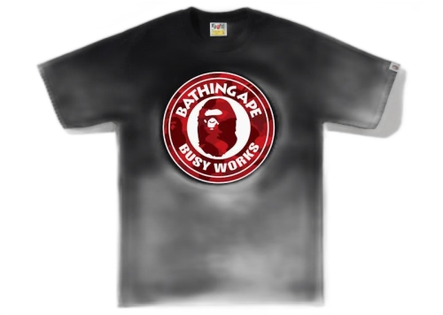 BAPE Color Camo Busy Works Tee (SS23) Black Red