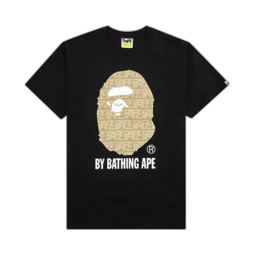 BAPE Logo Monogram By Bathing Ape Tee 'Black/Beige'