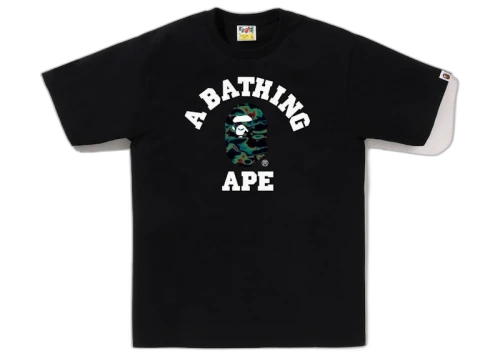 BAPE Thermography College Tee Black