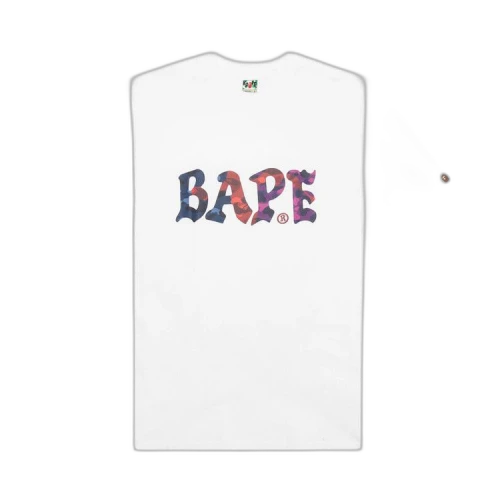 BAPE Color Camo Crazy Bape Logo Tee 'White'