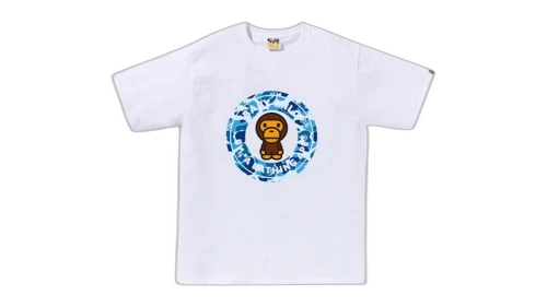BAPE ABC Camo Milo Busy Works Tee White/Blue