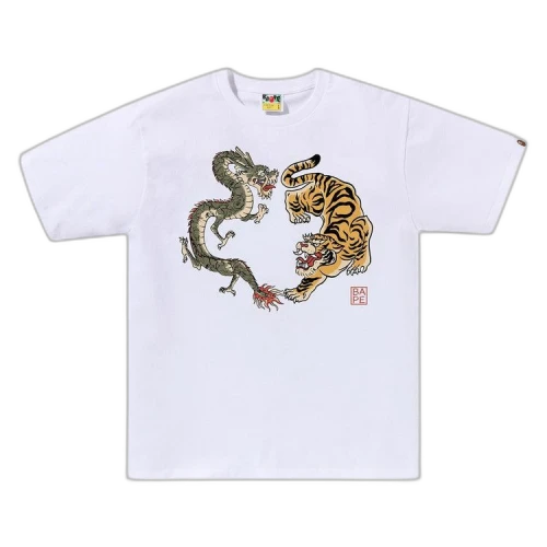 BAPE Japan Culture Tiger and Dragon Tee 'White'