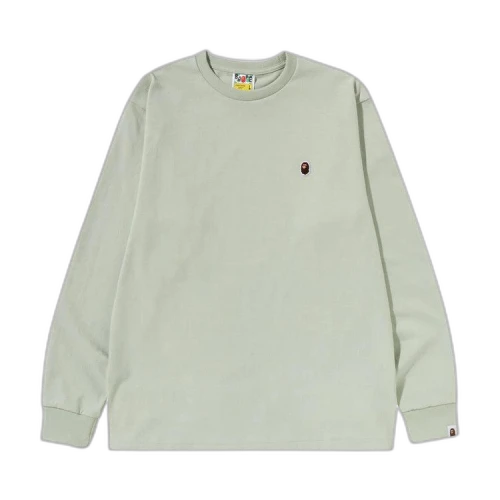 BAPE Ape Head One Point Long-Sleeve Tee 'Green'