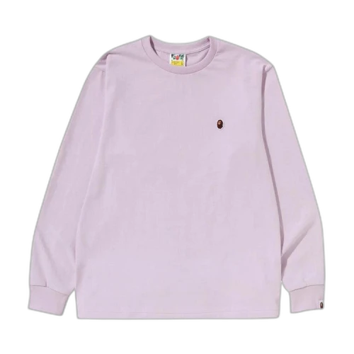 BAPE Ape Head One Point Long-Sleeve Tee 'Purple'