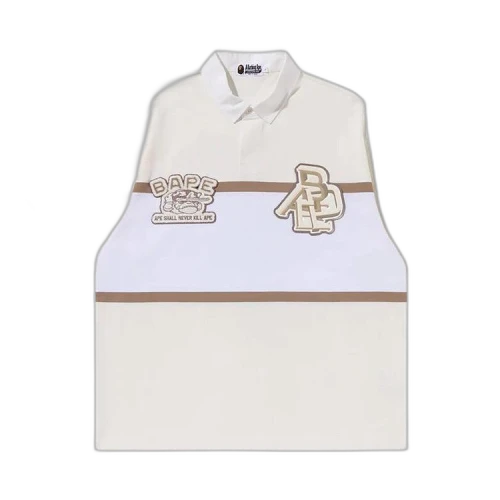 BAPE Color Blocking Oversized Rugby Polo 'Ivory'