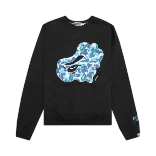 BAPE ABC Camo Patch Relaxed Fit Crewneck 'Black'