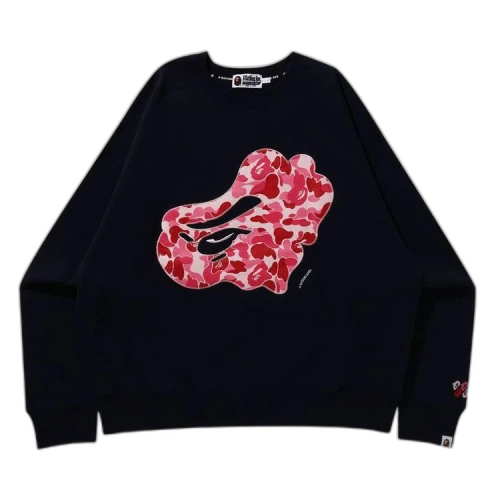 BAPE ABC Camo Patch Relaxed Fit Crewneck 'Navy'
