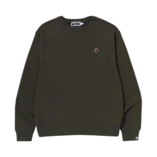 BAPE Ape Head One Point Relaxed Fit Crewneck 'Olivedrab'
