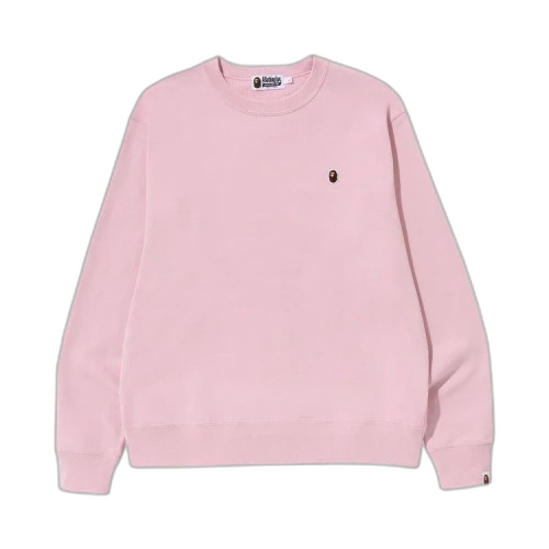 BAPE Ape Head One Point Relaxed Fit Crewneck 'Pink'