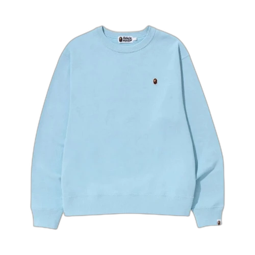 BAPE Ape Head One Point Relaxed Fit Crewneck 'Sax'