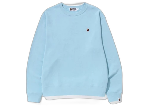 BAPE Ape Head One Point Relaxed Fit Crewneck (SS23) Sax