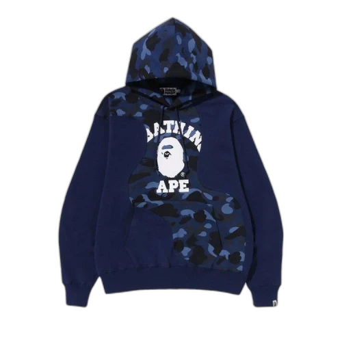 BAPE Color Camo College Cutting Relaxed Fit Hoodie 'Navy'