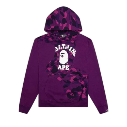 BAPE Color Camo College Cutting Relaxed Fit Hoodie 'Purple'