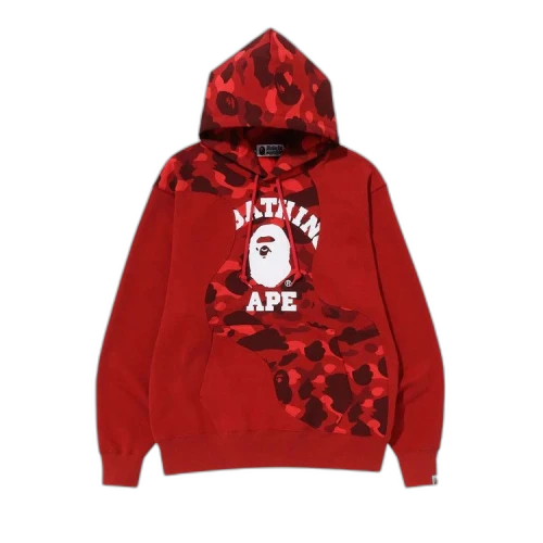 BAPE Color Camo College Cutting Relaxed Fit Hoodie 'Red'