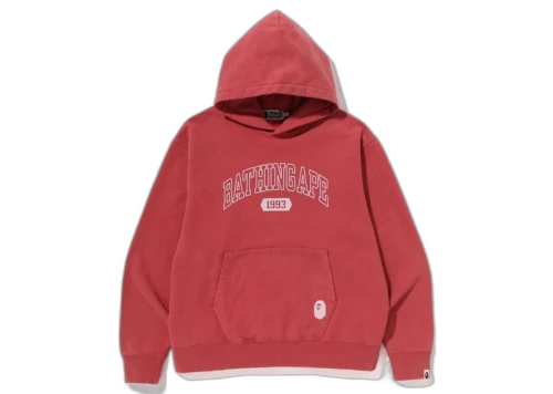 BAPE Batihng Ape Relaxed Fit Pullover Hoodie Red