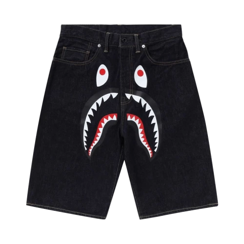 BAPE Shark Denim Shorts 'Navy/Indigo'