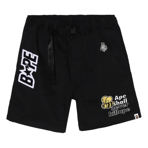 BAPE Patchwork Eazy Shorts 'Black'