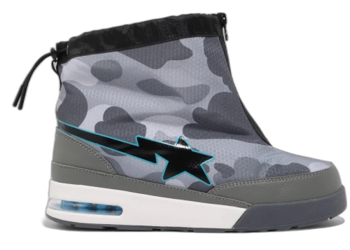 BAPE A Bathing Ape Zip Road Sta Honeycomb Camo Grey