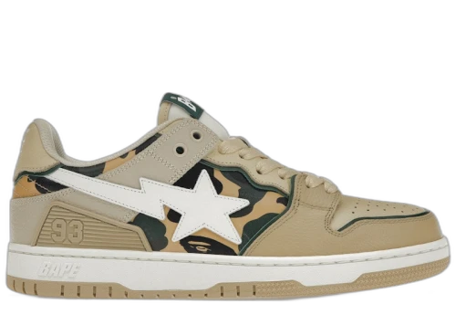 BAPE A Bathing Ape Sk8 Sta Beige Yellow Camo