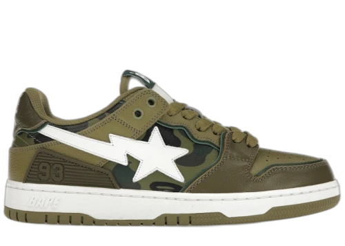 BAPE A Bathing Ape Sk8 Sta Olive Drab Green Camo