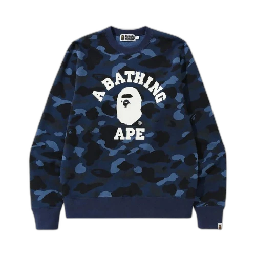 BAPE Color Camo College Crewneck 'Navy'